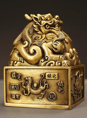 黄铜VYB四方兽神青龙白虎朱玄武摆客厅办公室桌面雀件铜装饰品礼