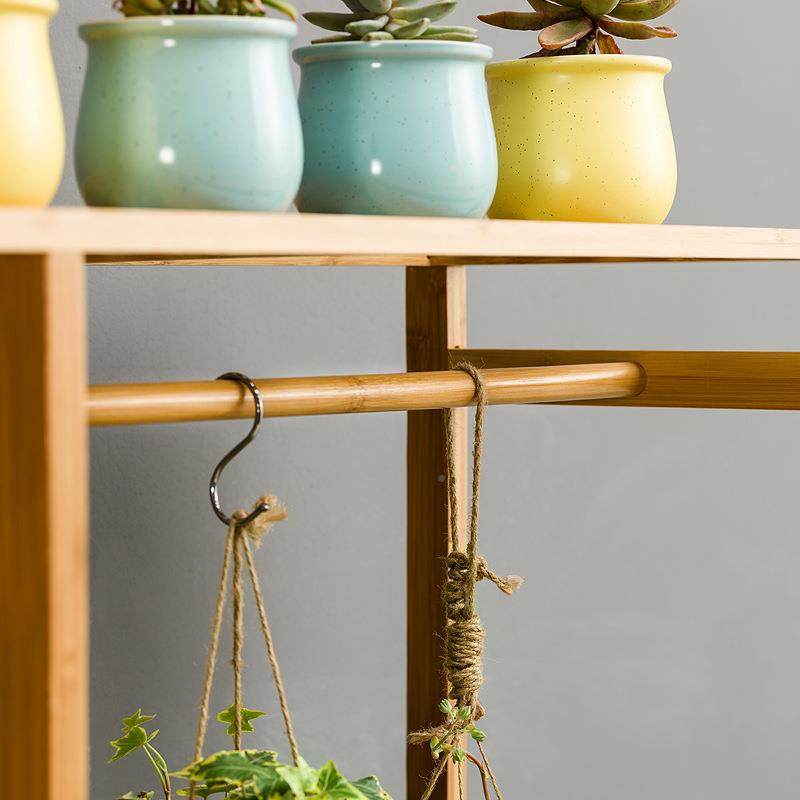 阳台花架子盆植物架阳台41088可移加动客厅大花厅用内木制落地室