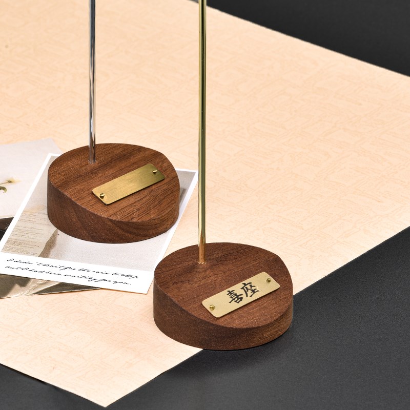 实木价格展示牌立式简约创意高档酒店席位卡餐厅菜牌座留言夹便H