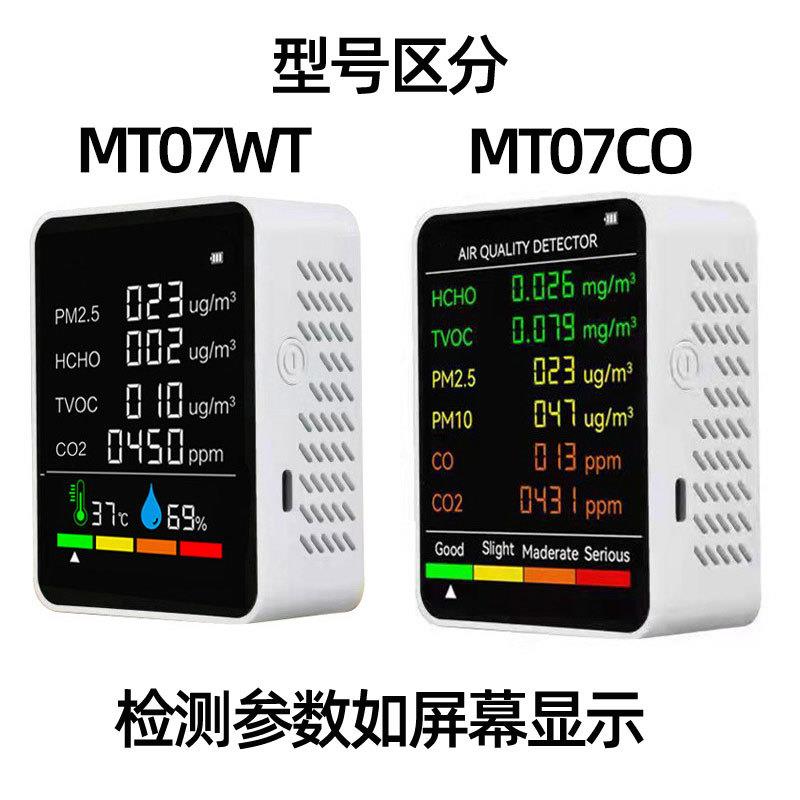 2甲醛检测仪6合1pm.5氧化碳检测仪TVOC监空测二CO2气质量ZN-MT07
