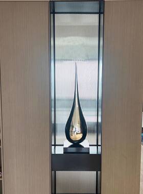 现代轻过奢水滴雕大摆件抽象客玄关道商厅场酒塑店高XIS档落地装