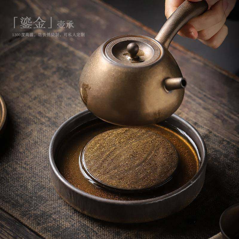 涧影陶瓷壶承中式壶垫hc-20060养壶垫仿古壶托座茶壶底壶托干小泡