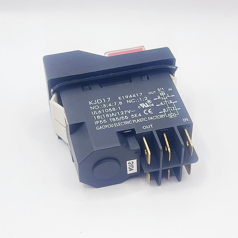 KJD17电磁开关JD17BNNK/1-2电动工具6220V127V脚带刹车K功能按钮