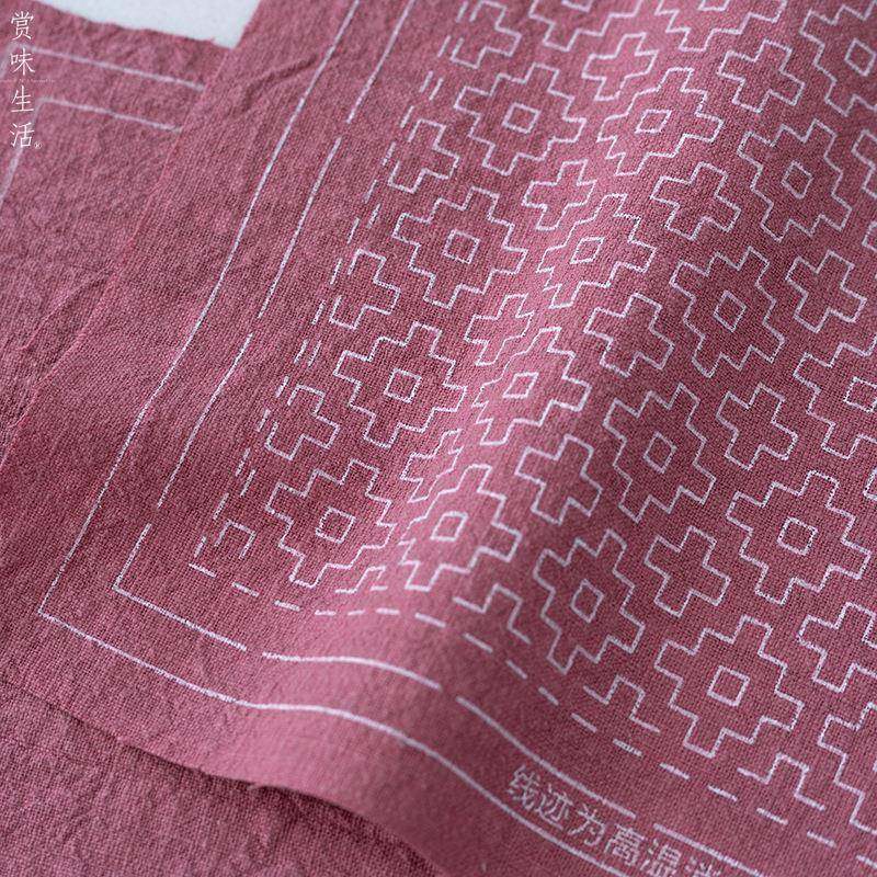 F765TS7Txyt刺子绣茶材料包紫花工阳刺纹茶垫刺绣手diy初学新手自