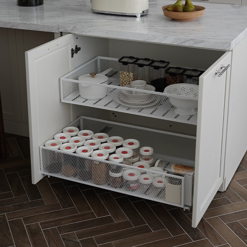 网格收纳筐橱定制柜改造r抽屉拉篮调味品零食衣物储物篮铁艺收纳