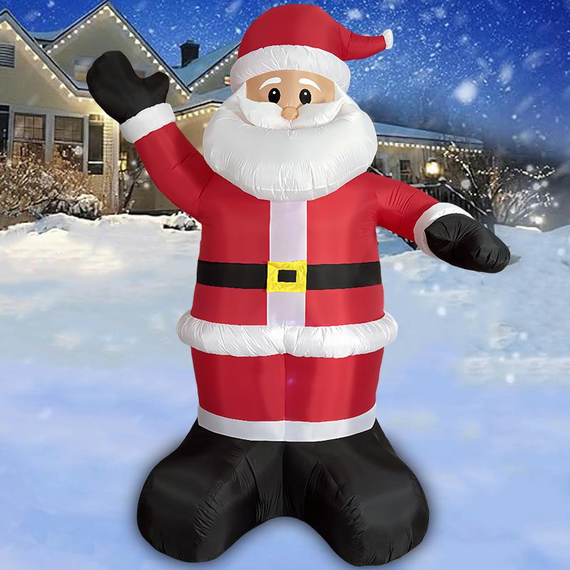 10FT大型圣诞节充气气模LED发光圣诞老人户外庭院装饰摆件
