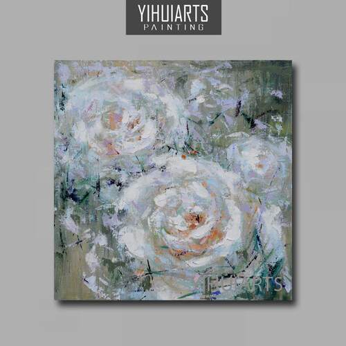 YIHUIARTS纯手绘花卉风景装饰油画卧室床头儿童房装饰挂画