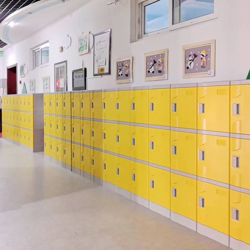 加厚学校书包柜教室学生柜子 员工塑料储物柜幼儿园彩色abs存包柜