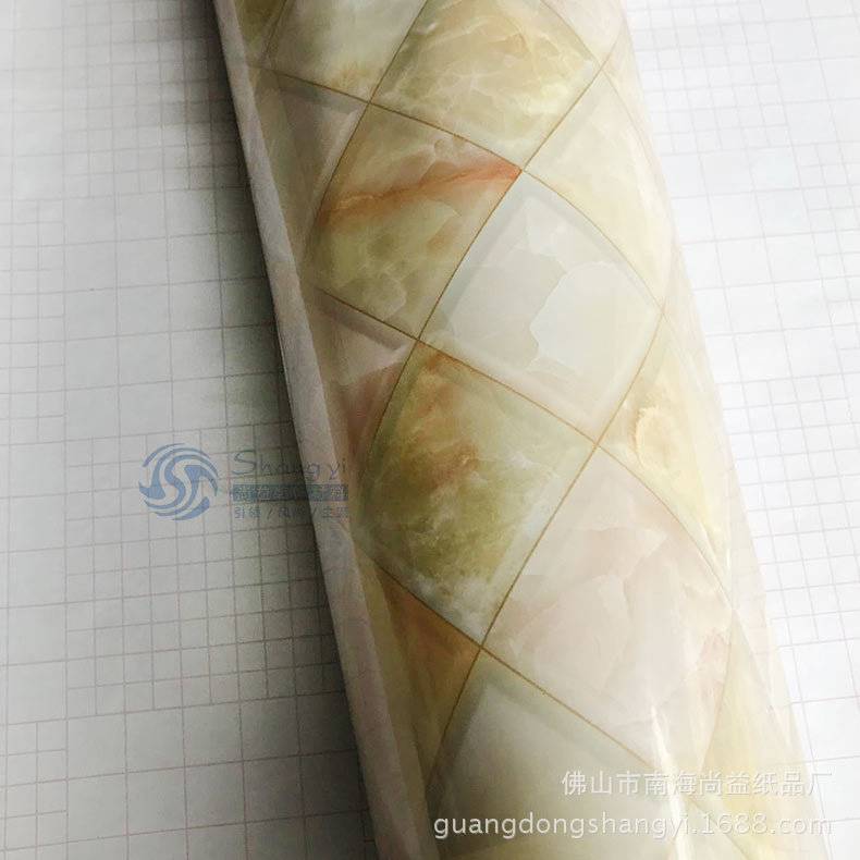 晶钢门贴膜PVC 移门贴膜仿瓷砖家居橱柜门自粘贴膜 厂家直销
