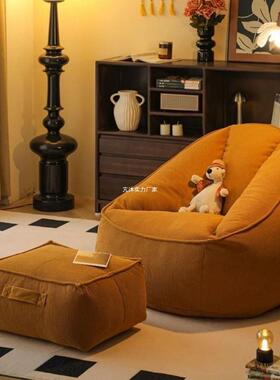 懒人沙发阳GLG休可闲单人沙发可躺睡网红卧台室小户型袋豆沙发窝