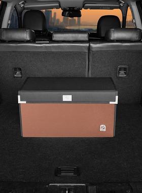 特大号箱皮革储箱纳收有盖衣物玩具物整WOODEN折理箱汽车置物箱