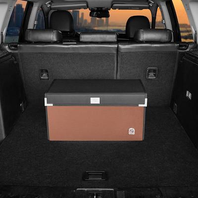 特大号箱皮革储箱纳收有盖衣物玩具物整WOODEN折理箱汽车置物箱