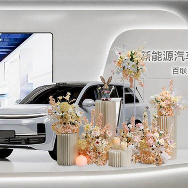 假花仿真花摆布设车仪式置车4S店交展54141241厅装饰道具汽高档花