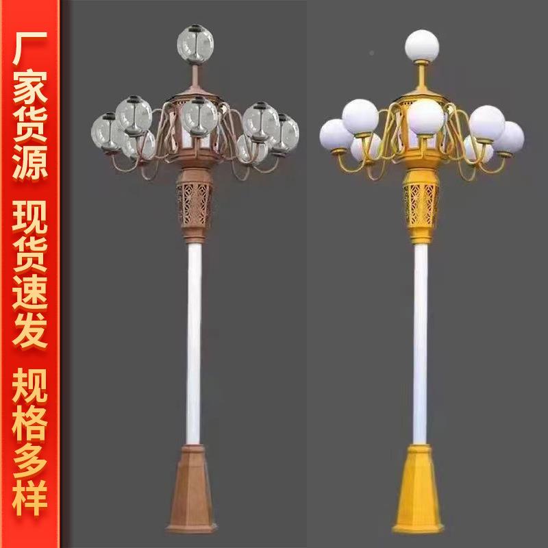 l米ed道路路灯杆5/6/7/8DYI/外9/10/12单臂自弯海螺双头高低臂臂