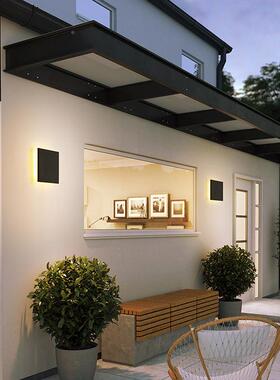 LED户外壁灯现代约外简水圆形防潮灯创室防意WY-BD02走廊过道方形