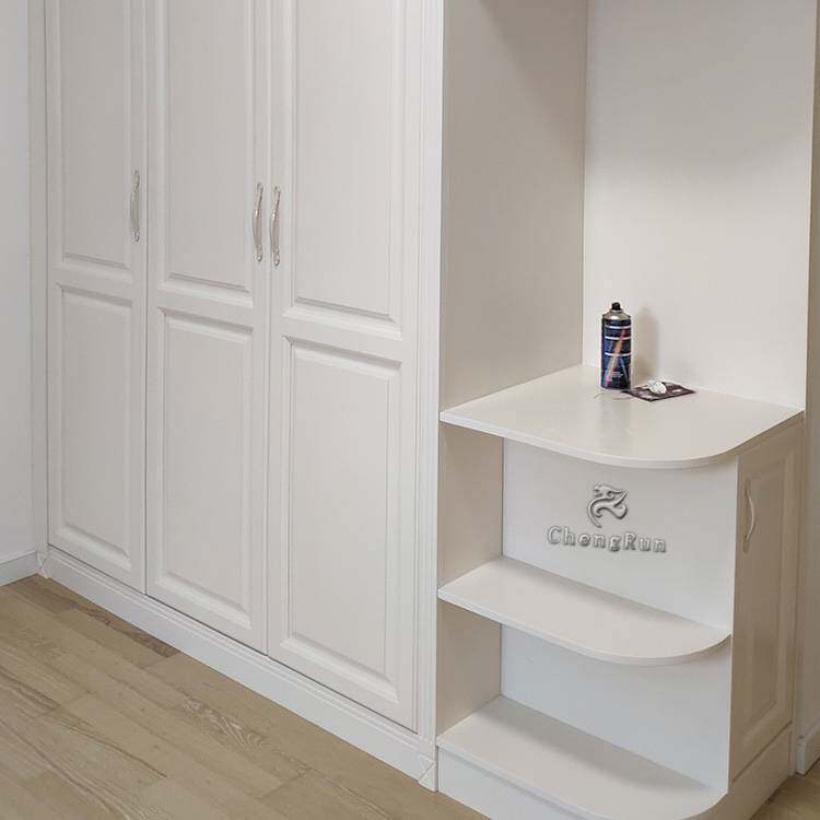 实木整体衣柜定 制白色简欧白橡木衣柜全屋家俱整体家具定 制工厂