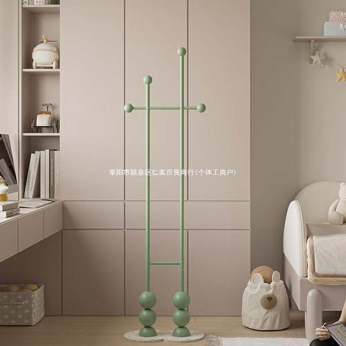 儿童衣架地红RYP卧室挂衣架客厅空家用多巴落胺衣帽架小间挂包网