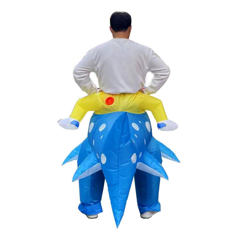 跨境万圣节服装充气服年会搞怪动物衣服成人卡通人偶鲨鱼充气服装