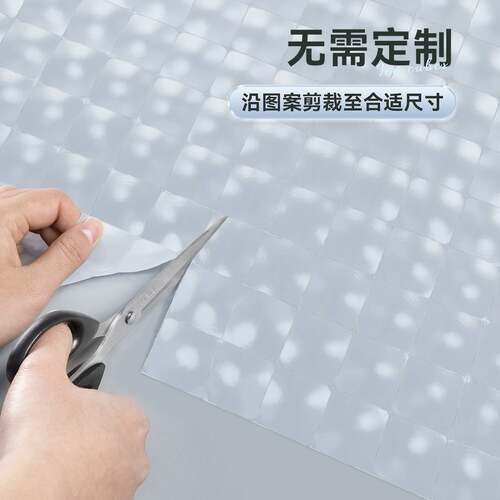 可折叠浴帘免打孔卫生间淋浴干湿分离遮挡防水浴室隔断帘防透光帘