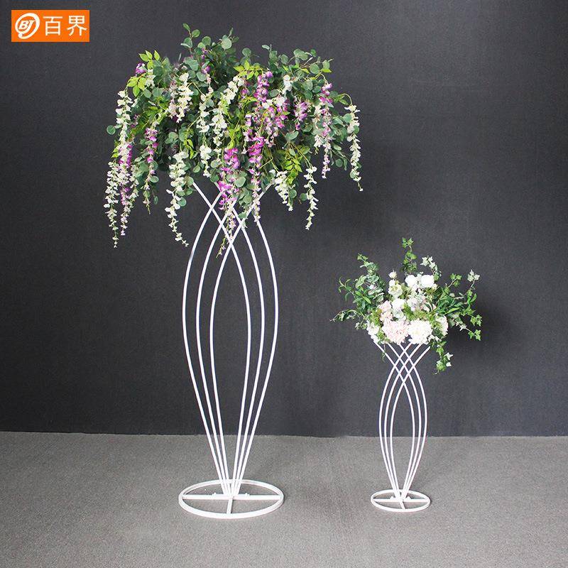 跨境爆器婚款桌花庆铁架艺道具家居橱窗装饰品花路引欧式花ZBB器