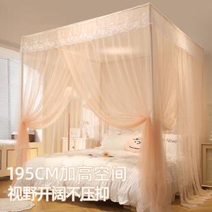 蚊2帐ewq10040用025新款三开门落地加密防蚊帐纱免安装架支加粗单