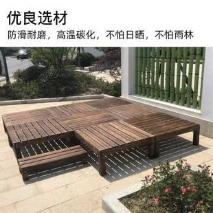 塑木地板户外榻防腐木生台态地铺板阳庭KGW院改造自榻米庭院木塑