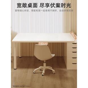 双人书98桌学生家用电脑桌台化式女生习卧室桌子办风公学桌奶油妆