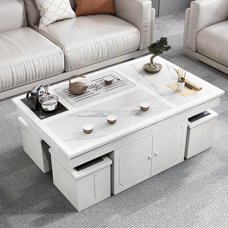 岩板功夫茶几带烧水壶茶桌椅茶具套组一体式家用客厅办公室泡茶台