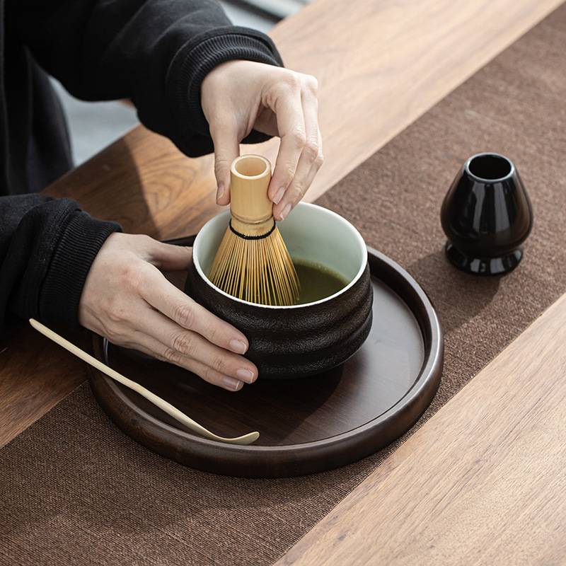 日式点茶器抹茶碗百本立刷打抹茶工具茶筅立宋代点茶具茶道配件
