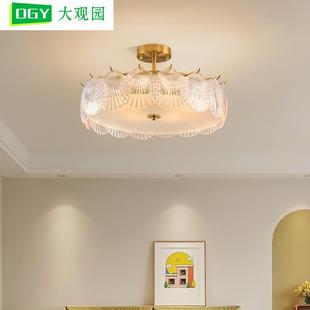 卧室灯法式 轻奢水晶灯房间灯具简约餐厅客厅主卧吸顶灯413