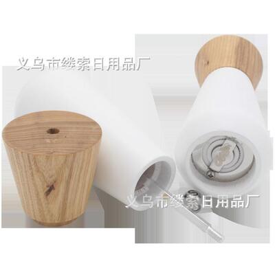 木研质胡椒跨境新款寸磨胡椒磨器水曲柳手动橡胶木胡椒RIY磨6跨境