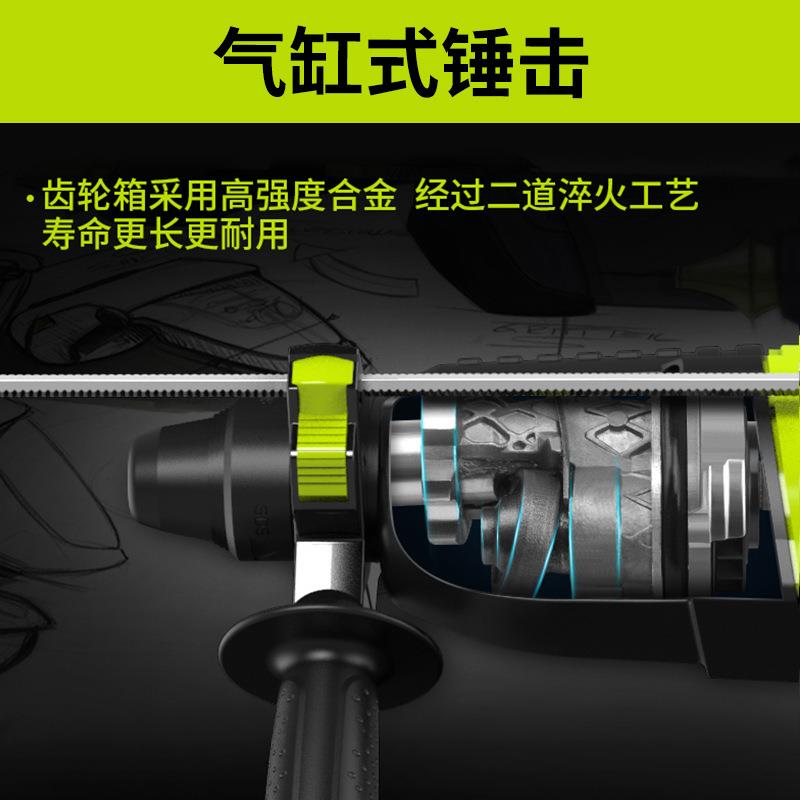 芝浦轻347型电锤电镐电钻三用功能大工功率家用多具业级凝土混冲