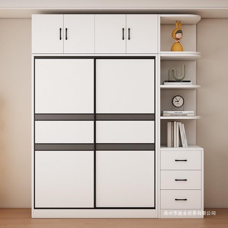 奥易迈全实木衣柜家用卧室深出租房推拉门衣橱简易收纳柜衣柜