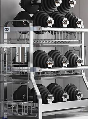 宝爵沥水架304不锈钢厨房碗碟盘收纳架家用置物架多层碗筷置物架