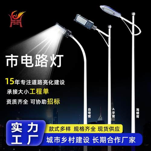 市政工程LED户外防水路灯头新农村建设街道6米市电路灯高亮节能