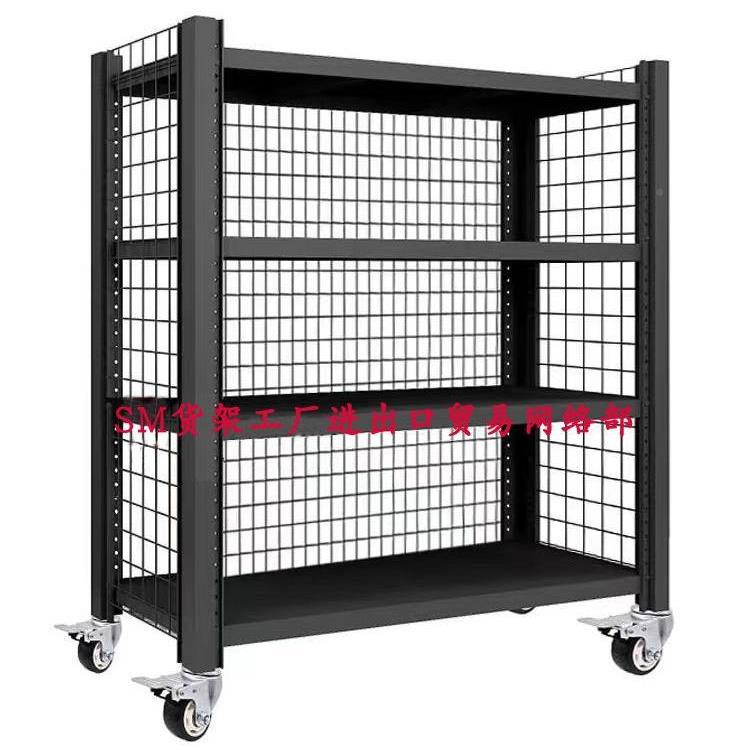 工厂型带轮可移动重货带网格多层用置物铁架仓家储物料tlznlznf架