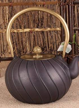 道纹铁壶纹AL102128南部老铁壶手工铁壶壶烧水壶煮茶道单壶铸手绘