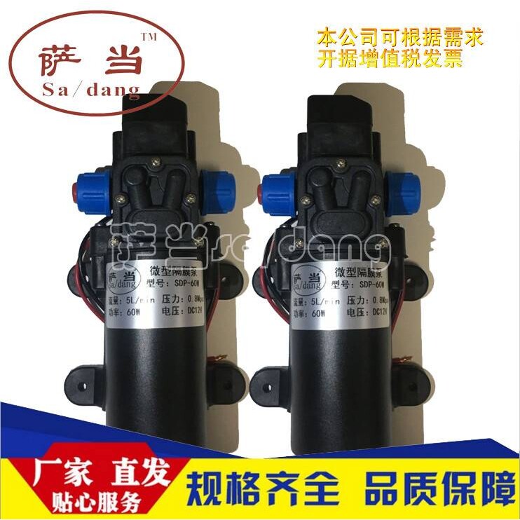 高压电动洗车水泵 微型隔膜泵 12V自吸直流带压力开关SDP-100W12V