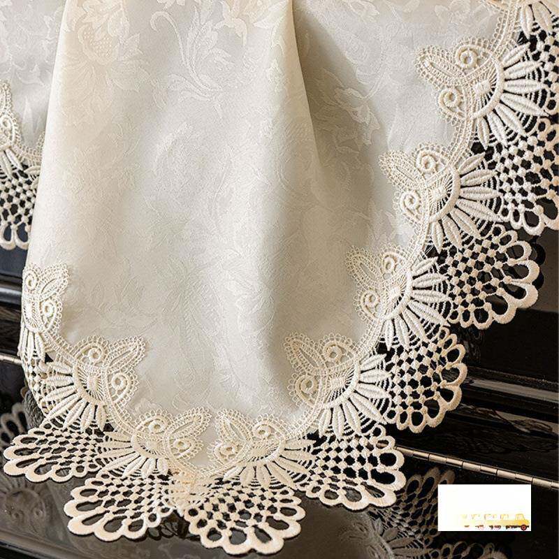 S〃欧式钢琴钢琴罩田园风钢琴盖巾防防尘罩蕾丝布艺防尘盖布法式