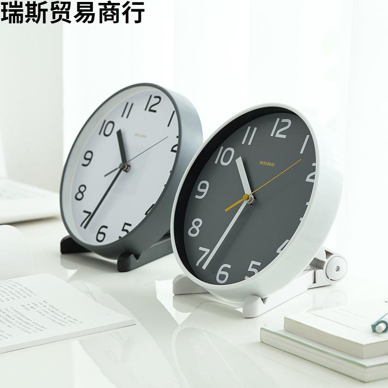 客厅座钟台式钟表摆件欧式创意台钟卧室摆钟静音时钟桌面小挂钟