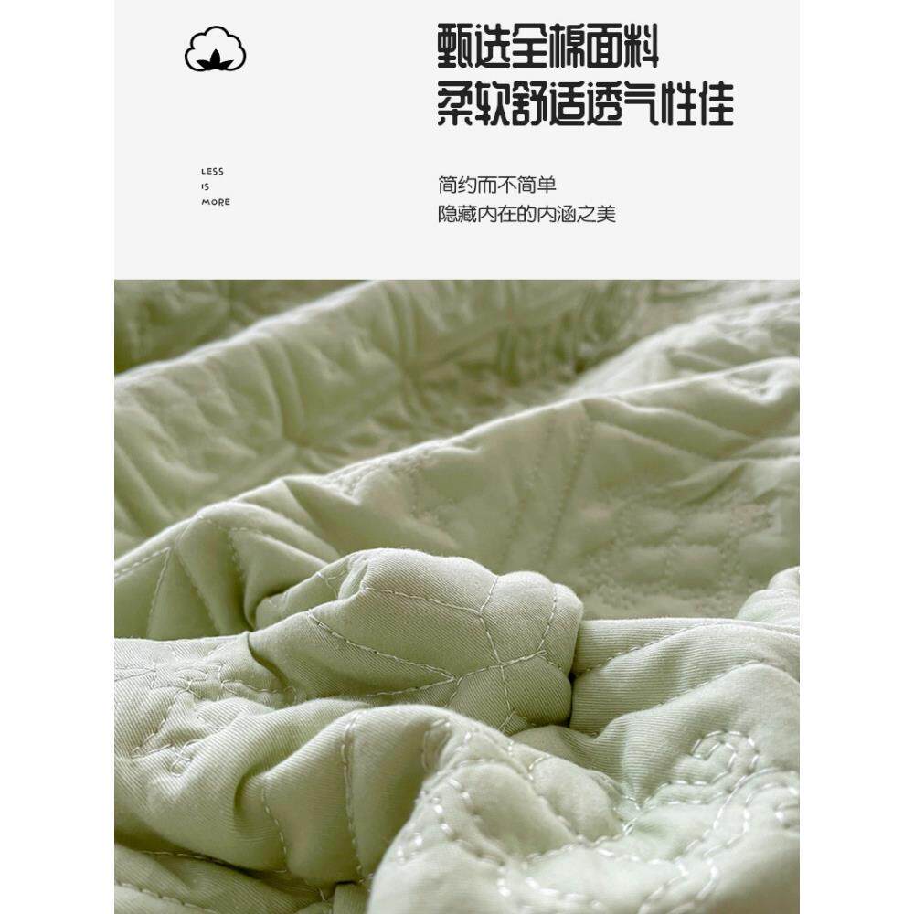 A5L纯棉夹棉床笠床裙二合一床罩花边款单件床垫防尘保护罩三