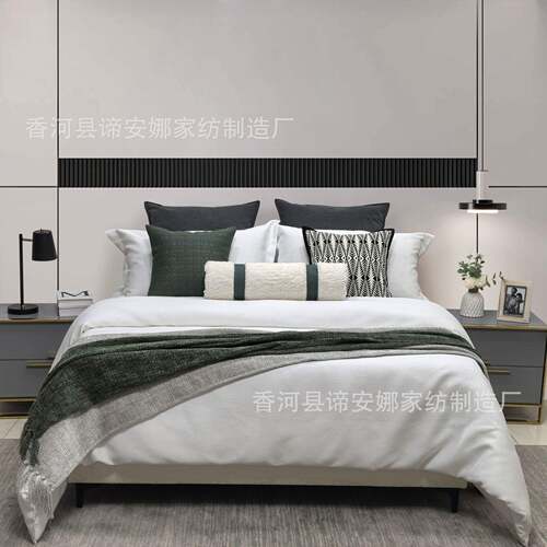 现代简约样板间展厅家具配套床品意式轻奢高端软装床上用品