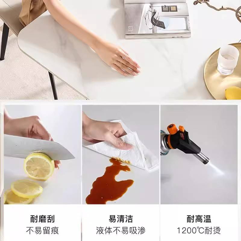 餐饮商用餐桌食堂餐椅2025新款食堂塑料凳子长方形岩板餐桌椅组合