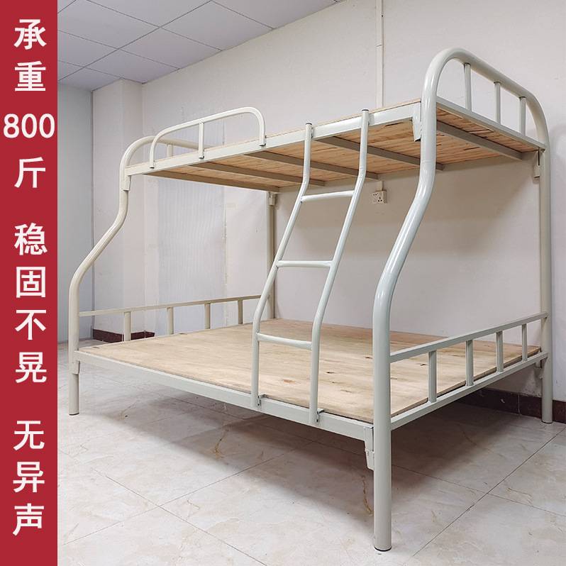 上下铺铁床双层铁架床成人高低床子母床学生宿舍铁艺钢架床单人J&