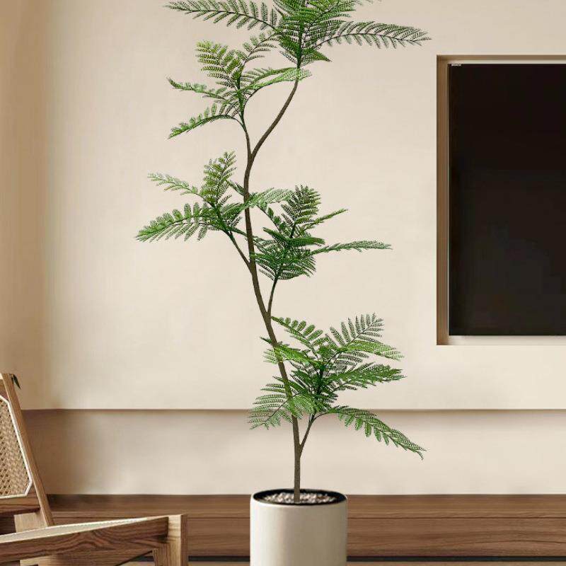 绿植蓝花楹室内客厅装饰花仿生假植物落地盆栽树
