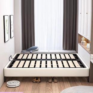 框架床无床头排骨架钢架榻榻米双人床家用方面小户型全实木单人床