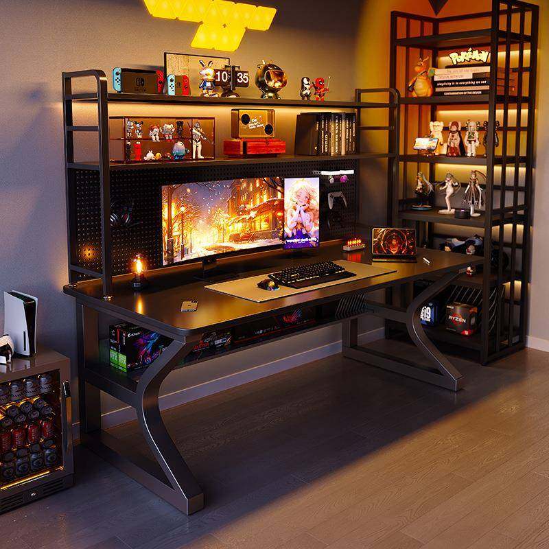 电脑桌台式电竞桌子家用简易办公桌子工作台卧室书桌学习桌椅组合