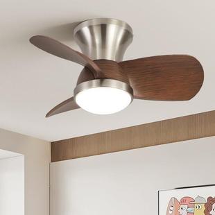 中古风扇灯餐厅主卧卧室吸顶电扇灯法式复古小尺寸吊扇灯美式书房