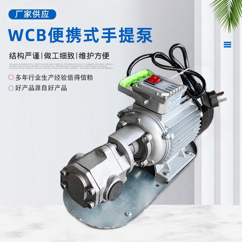 手提式wcb系列齿轮泵不锈钢手提泵自吸抽油泵220/380V便携手泵