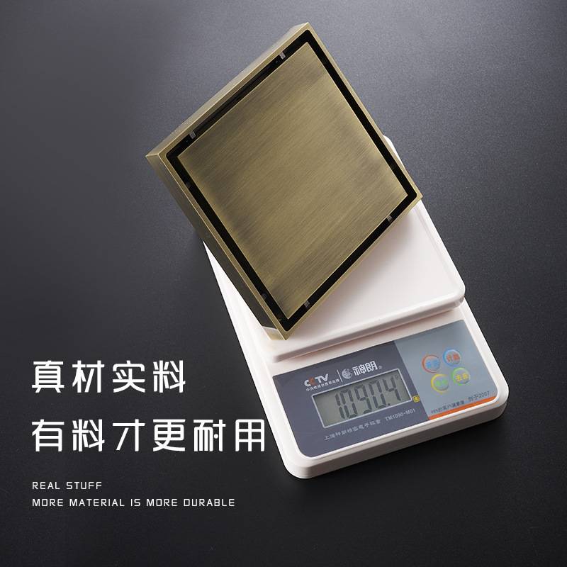 全铜卫生间隐形隐藏式15cm全铜大尺寸75管110管下水管防臭地漏盖